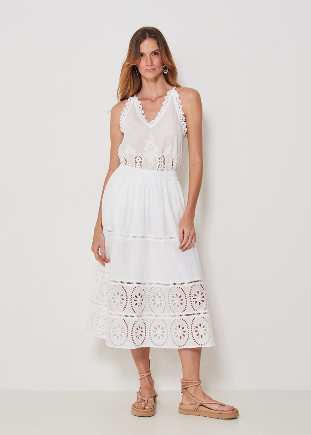 54.11.3409OFW SAIA MIDI EVASÊ BORDADO ROMANTIC