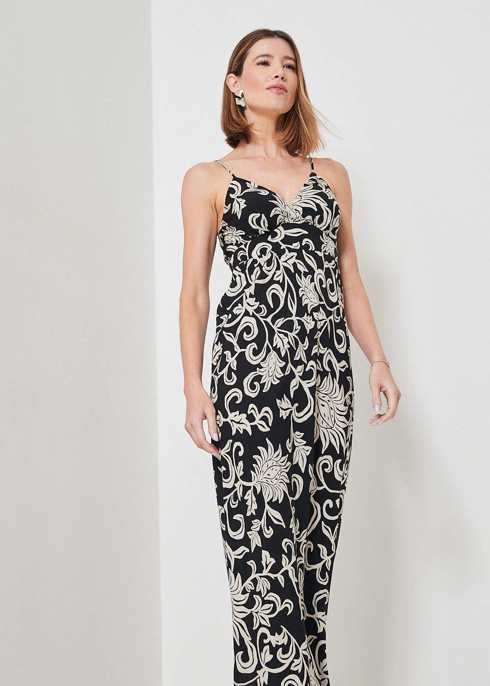 53.50.3433EST VESTIDO LONGUETE  ESTAMPA ARABESQUE