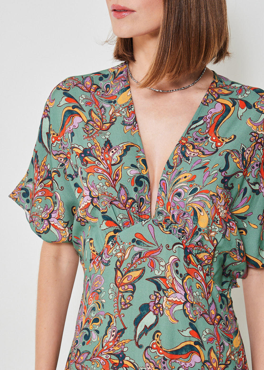 53.50.3439EST VESTIDO LONGO ESTAMPA COLORFUL PAISLEY