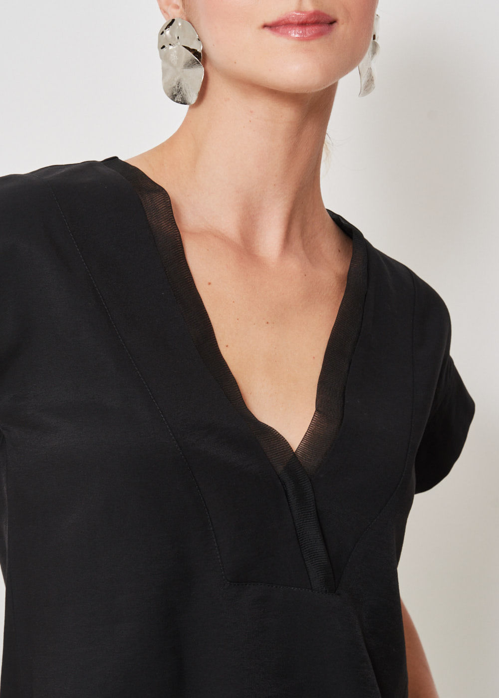 57.40.3410PTO BLUSA DECOTE V TRANSPASSADO - HIGHLINE