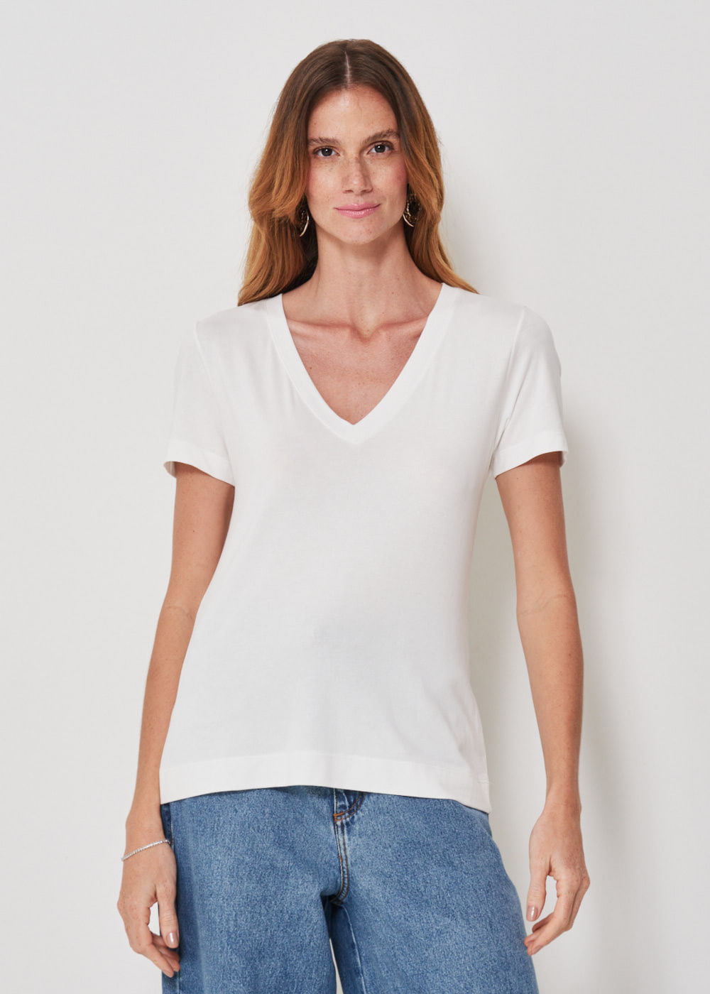 67.10.3404OFW T-SHIRT M/C  MALHA BÁSICA DECOTE V