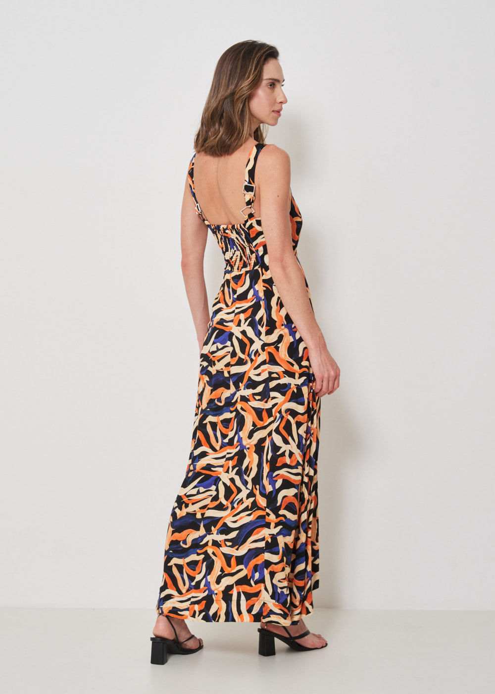 53.50.3425EST VESTIDO LONGO ESTAMPA CORAL AQUARELA