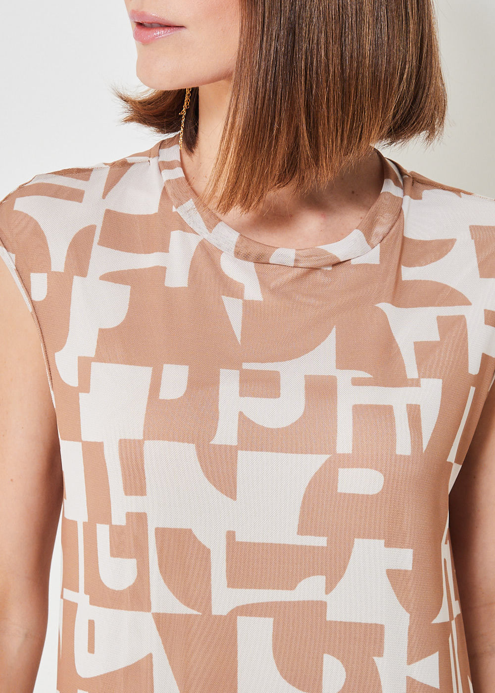 63.50.3405EST VESTIDO TULE LONGUETE ESTAMPA MOSAICO