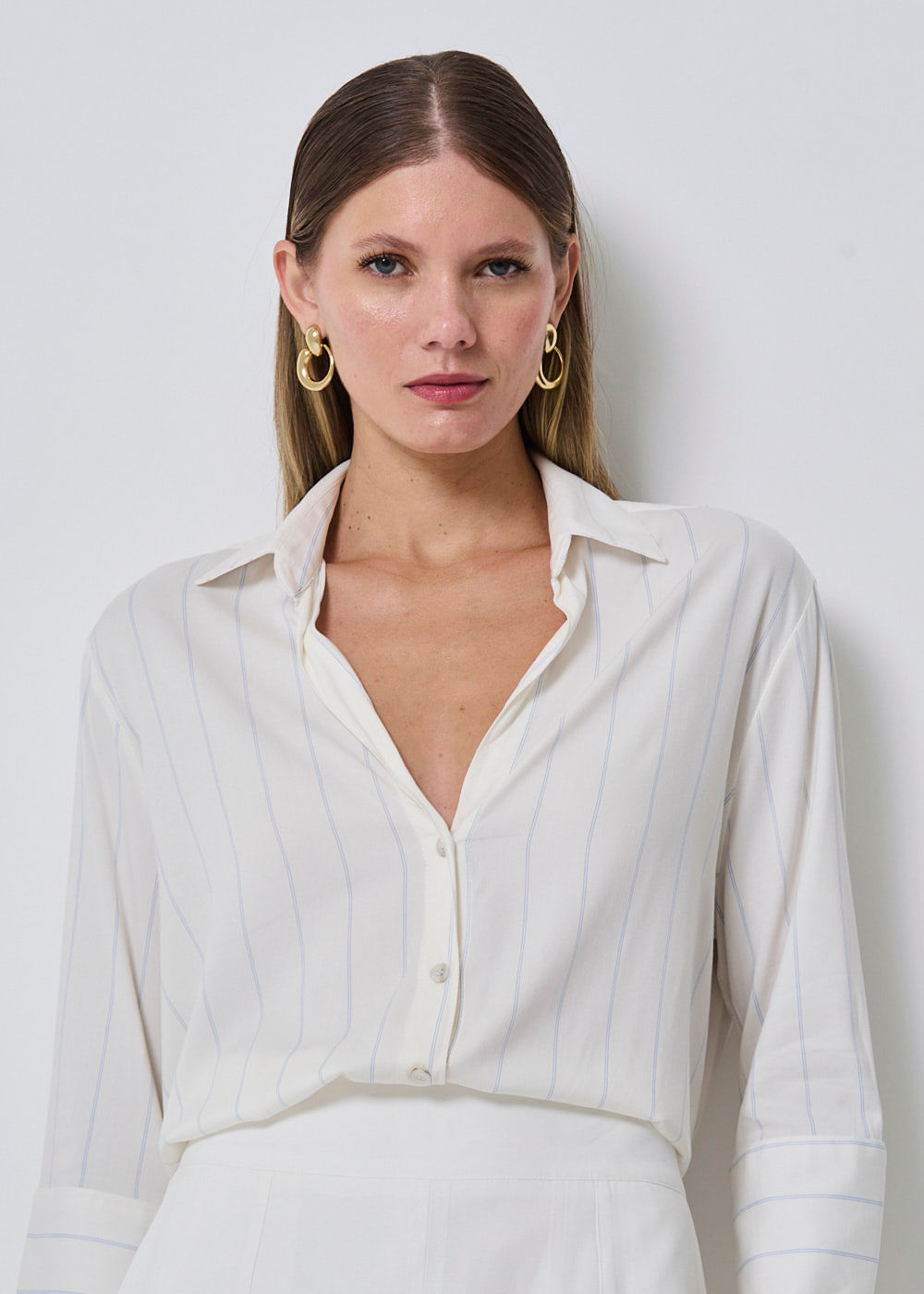55.40.3422LIS CAMISA LISTRADA MANGA 7/8