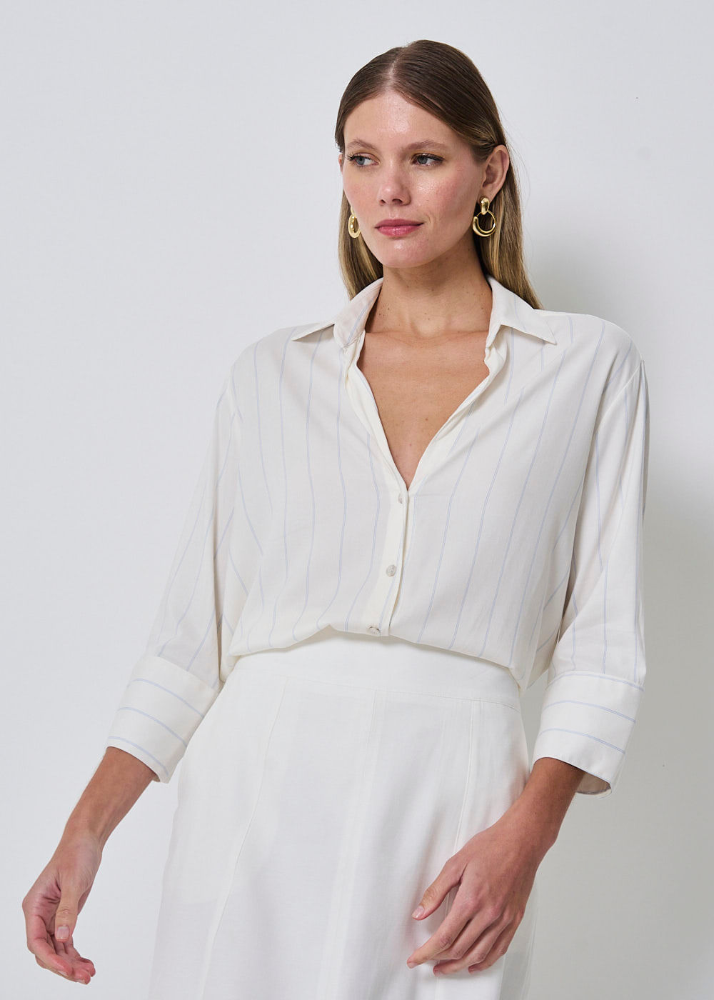 55.40.3422LIS CAMISA LISTRADA MANGA 7/8