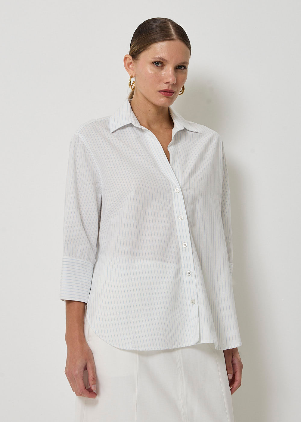 55.40.3423LIS CAMISA LISTRADA MANGA 7/8