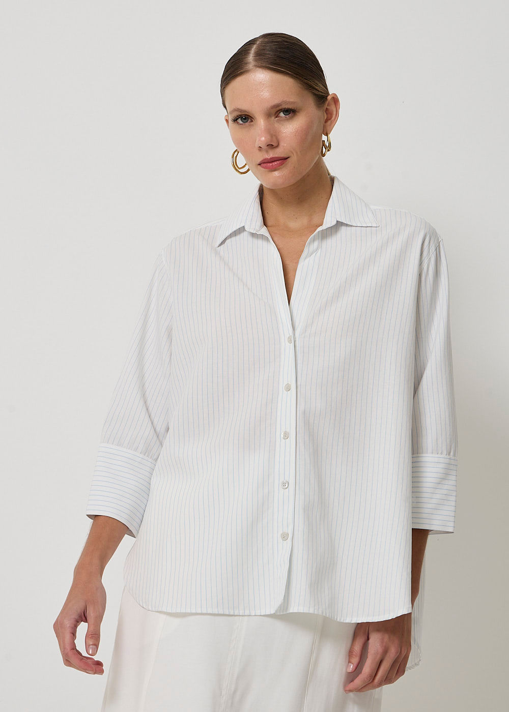 55.40.3423LIS CAMISA LISTRADA MANGA 7/8