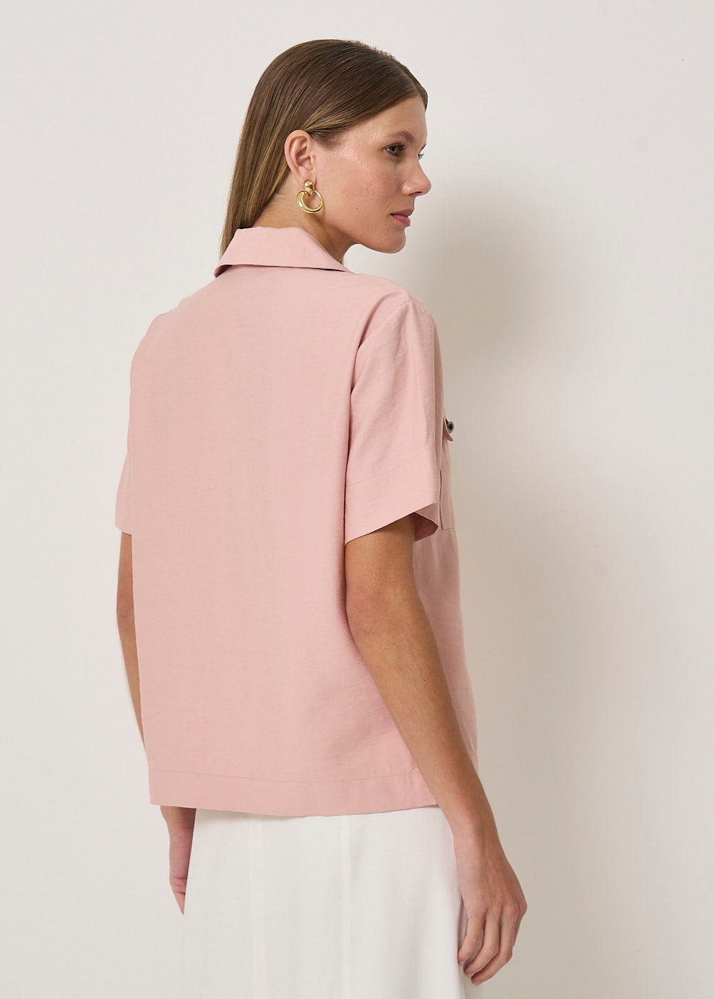 25.40.3405RSE BLUSA M/C DECOTE COM  AMARRAÇÃO - HIGHLINE