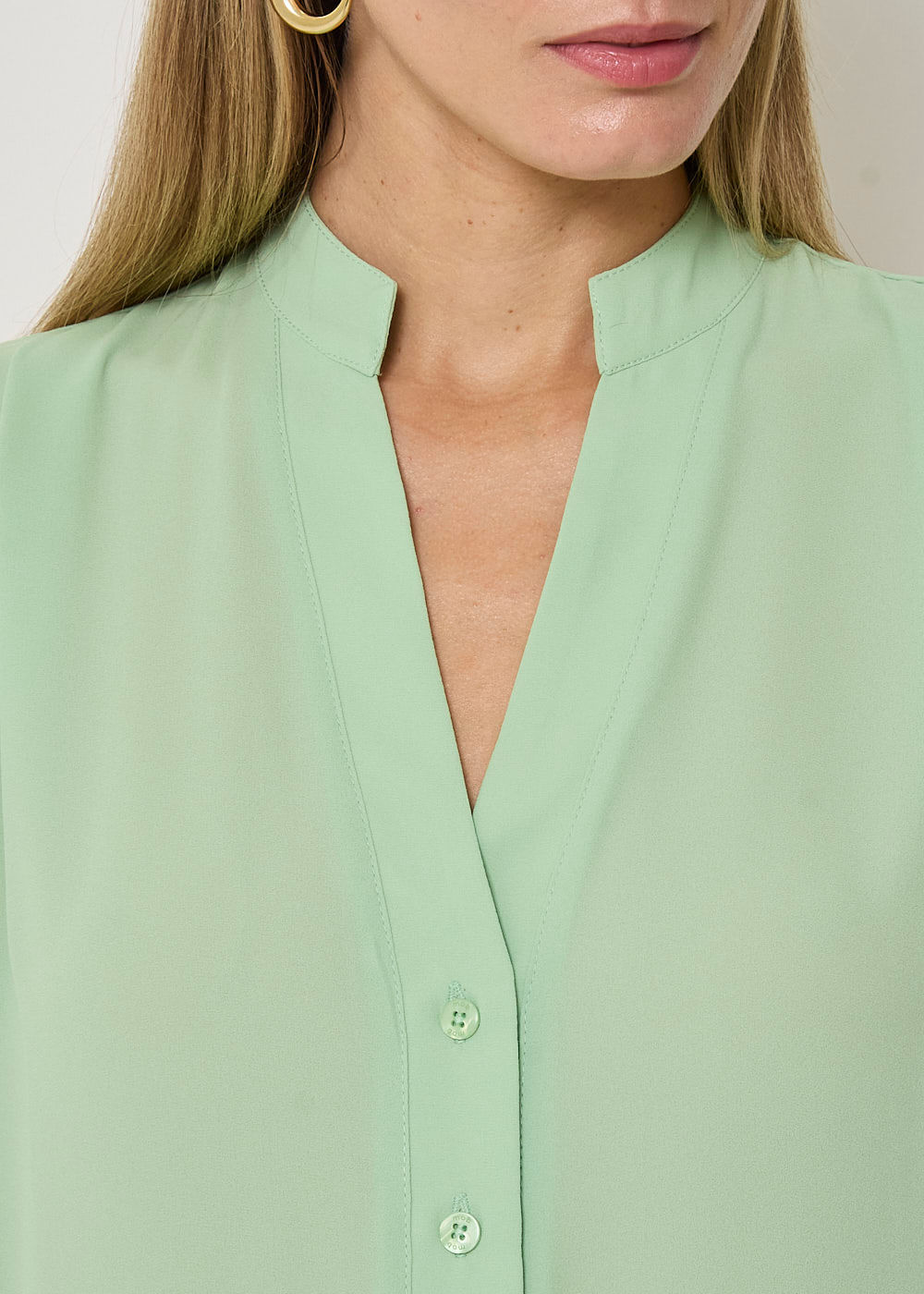 57.40.3417PST BLUSA CHIFFON M/C CAVADA PREGAS