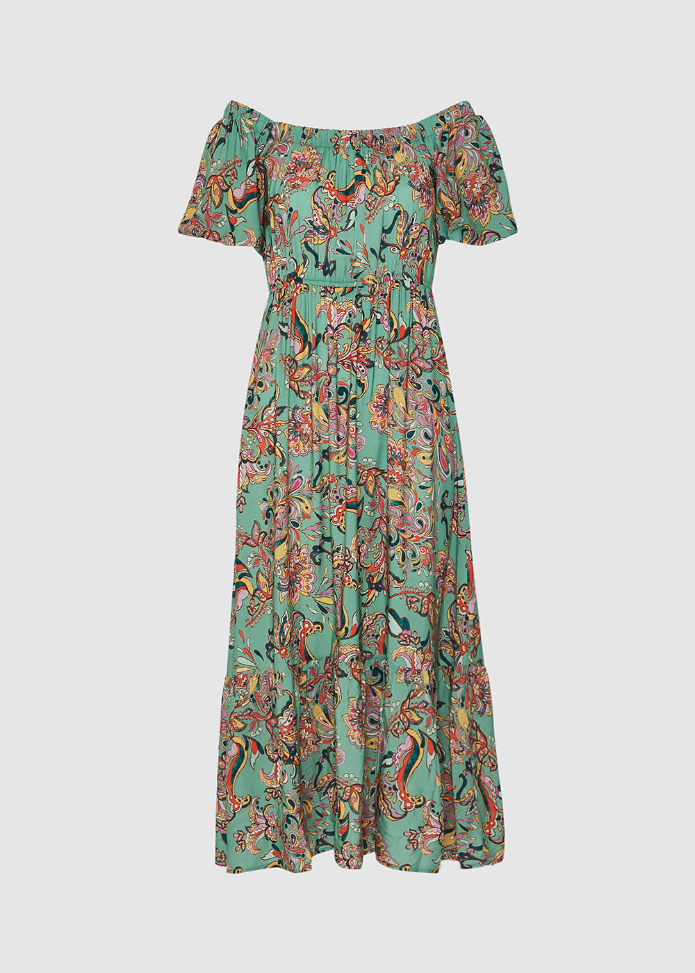 53.22.3420EST VESTIDO MIDI ESTAMPA COLORFUL PAISLEY