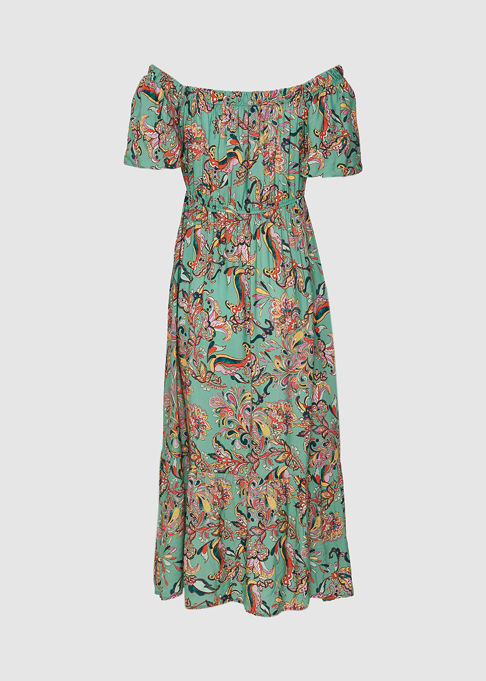 53.22.3420EST VESTIDO MIDI ESTAMPA COLORFUL PAISLEY