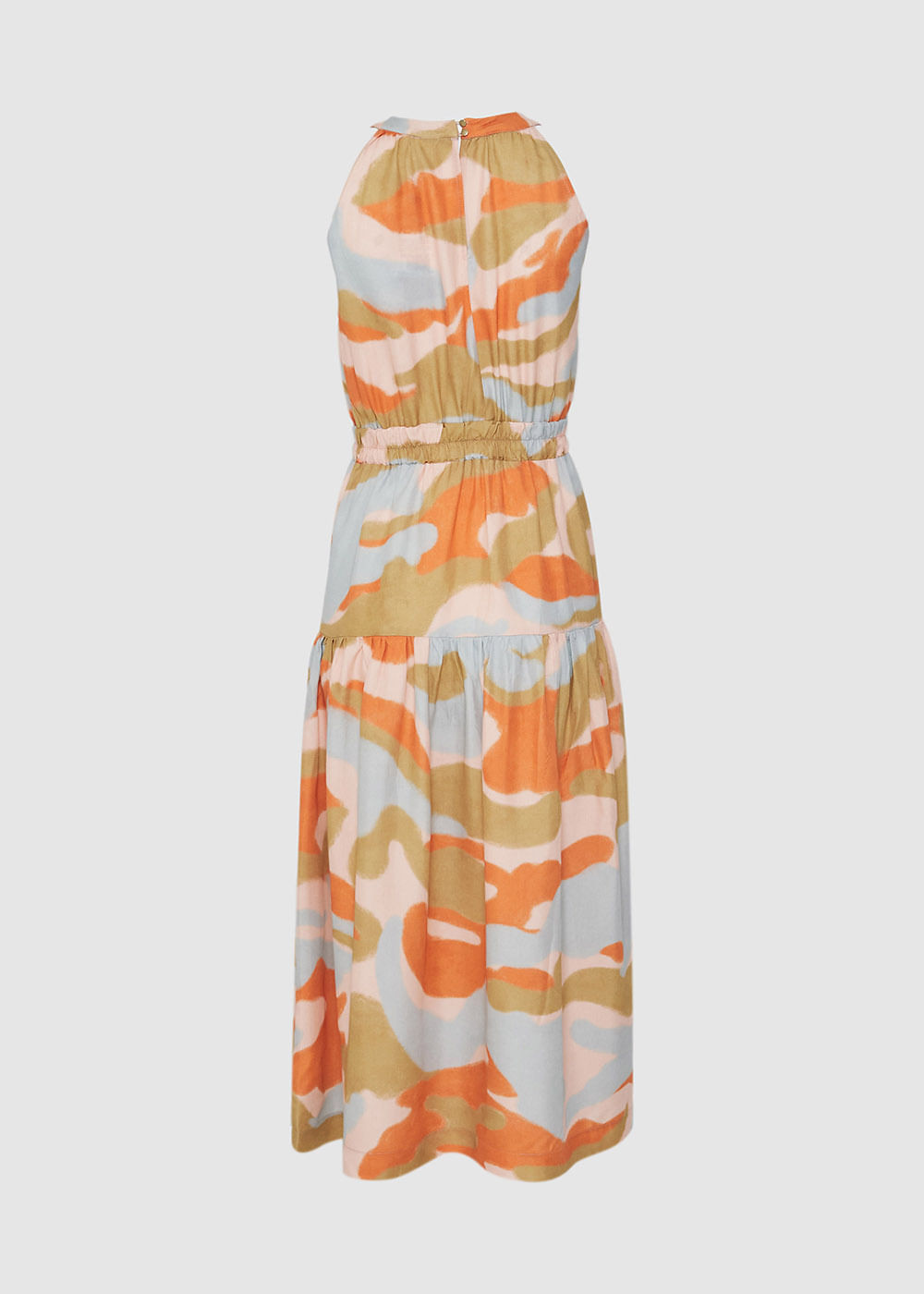 53.50.3450EST VESTIDO LONGUETE GOLA  HALTER ESTAMPA VENTOS