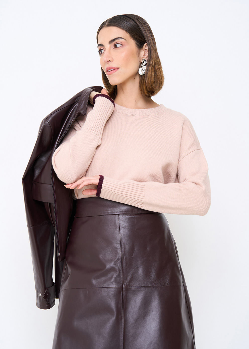 46.10.3503ARE BLUSA TRICOT M/L COM FRIZO