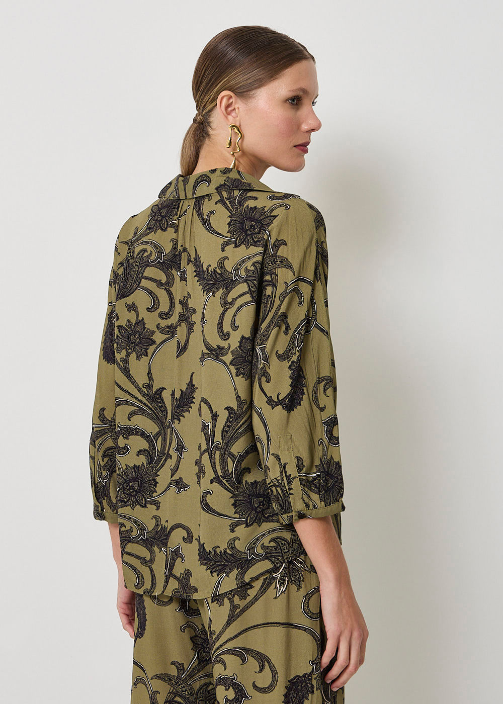 56.20.3508EST BLUSA MANGA 7/8 ESTAMPA LACE FLOWERS