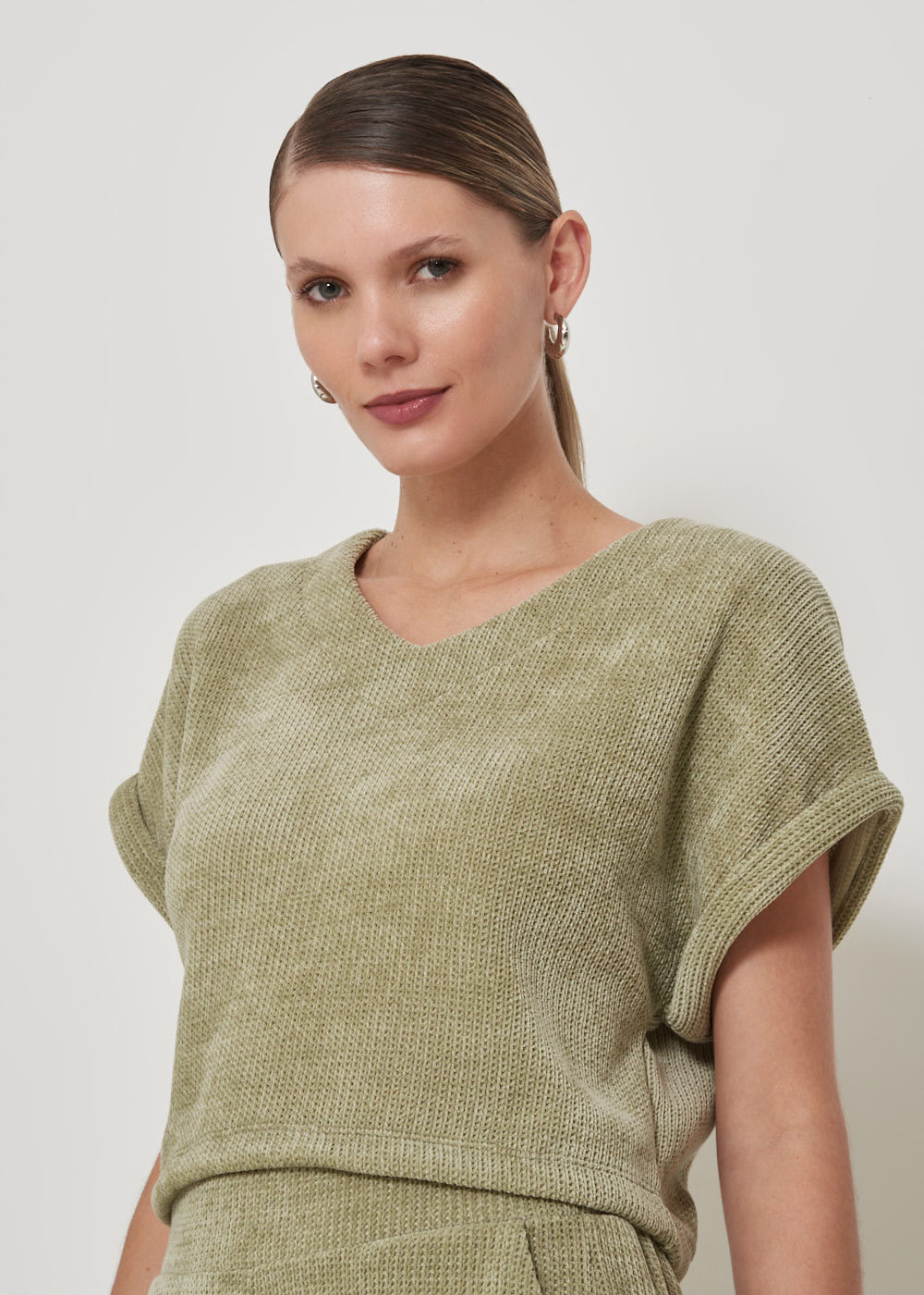 67.40.3510OLI BLUSA MALHA M/C TEXTURIZADA