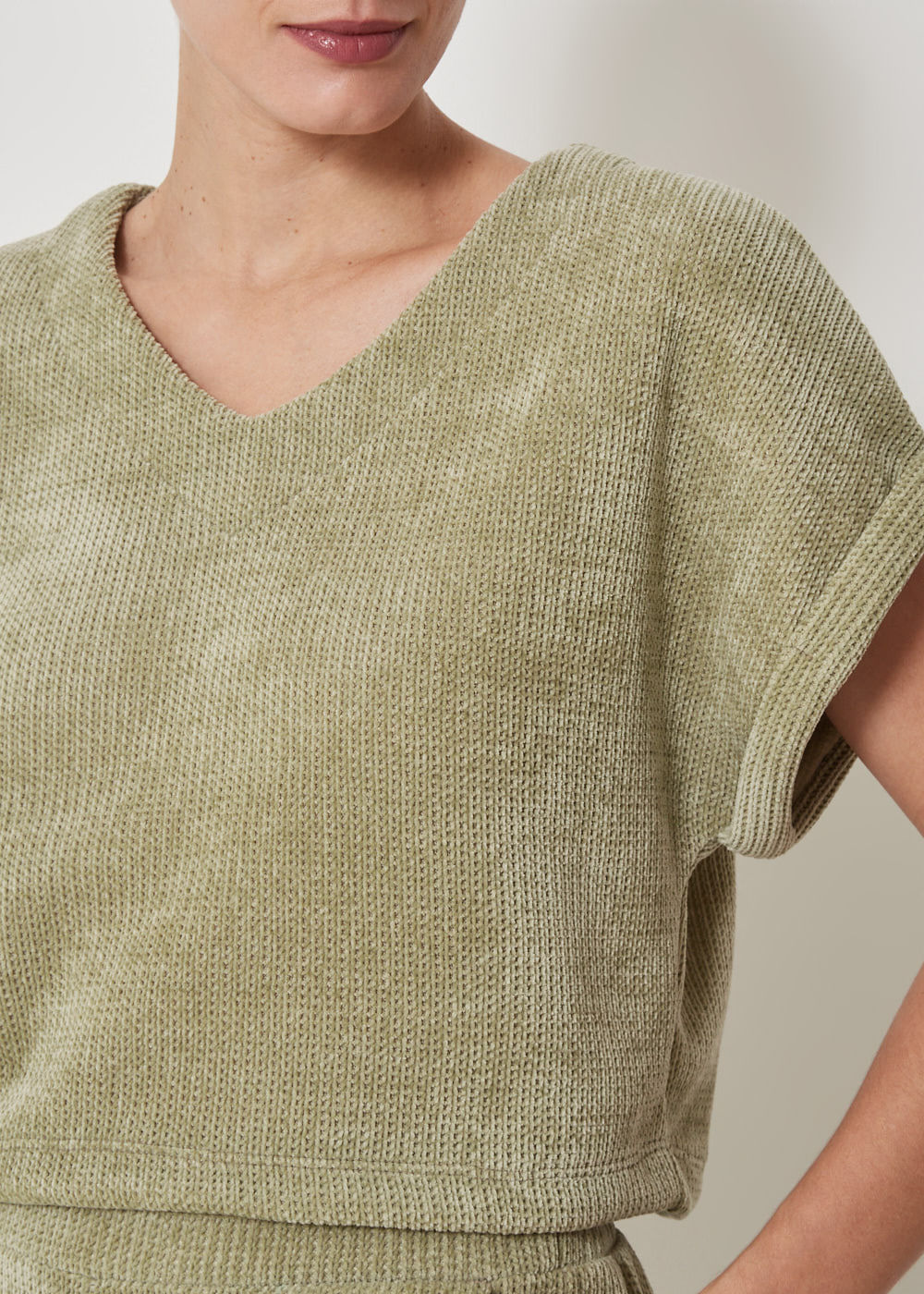 67.40.3510OLI BLUSA MALHA M/C TEXTURIZADA
