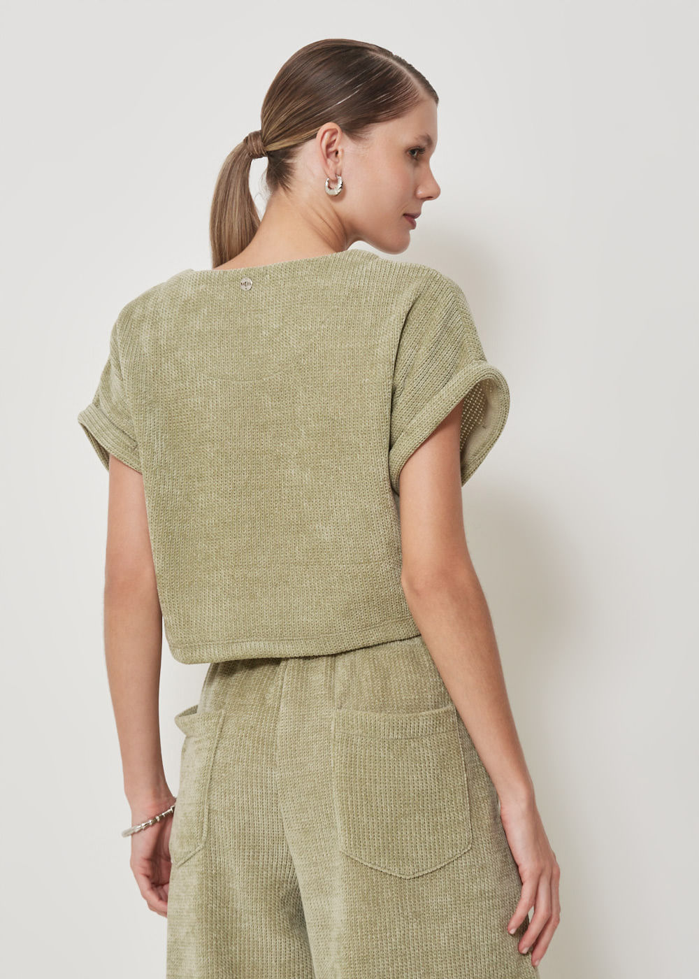 67.40.3510OLI BLUSA MALHA M/C TEXTURIZADA