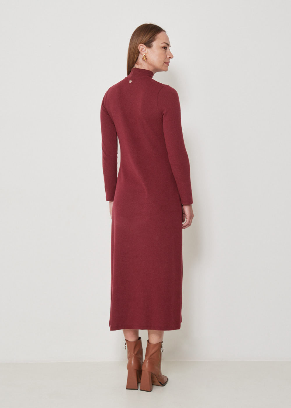 63.40.3502VIN VESTIDO LONGO MALHA PREGAS OMBRO