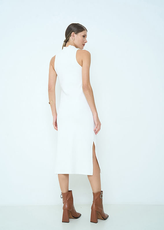 63.11.3502OFW VESTIDO MIDI MALHA TEXTURIZADA