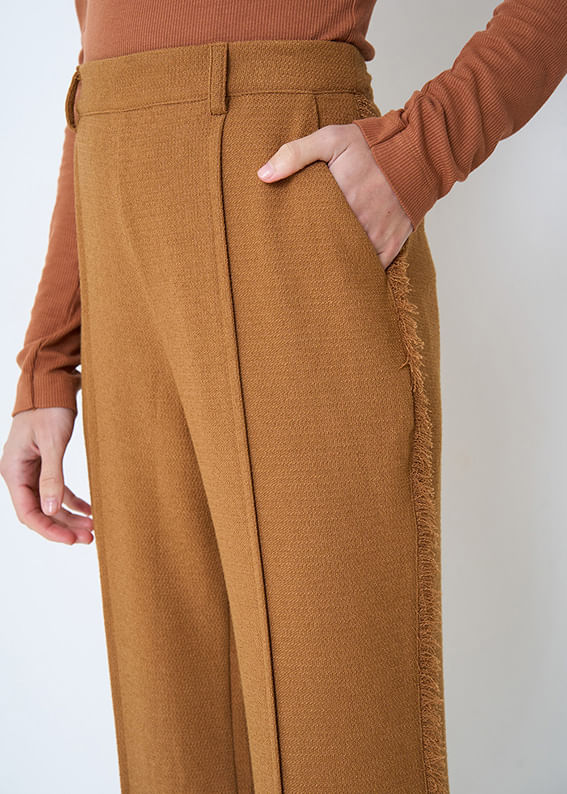 22.21.3507CHO CALÇA TWEED ALFAIATARIA DETALHADA C/ NERVURAS