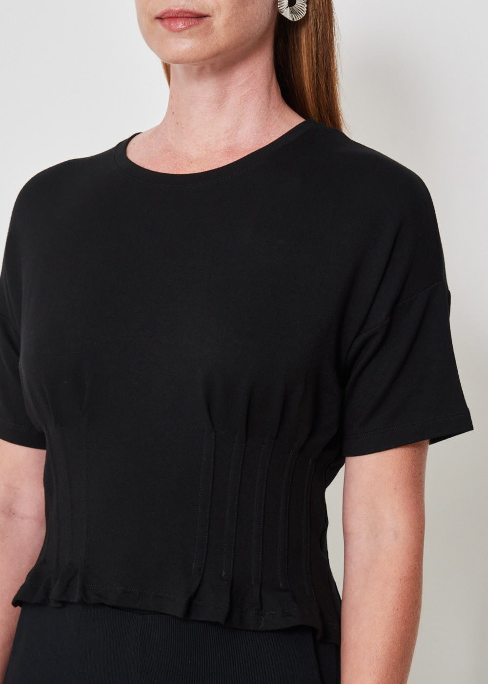 67.40.3505PTO BLUSA M/C MALHA COM PREGAS