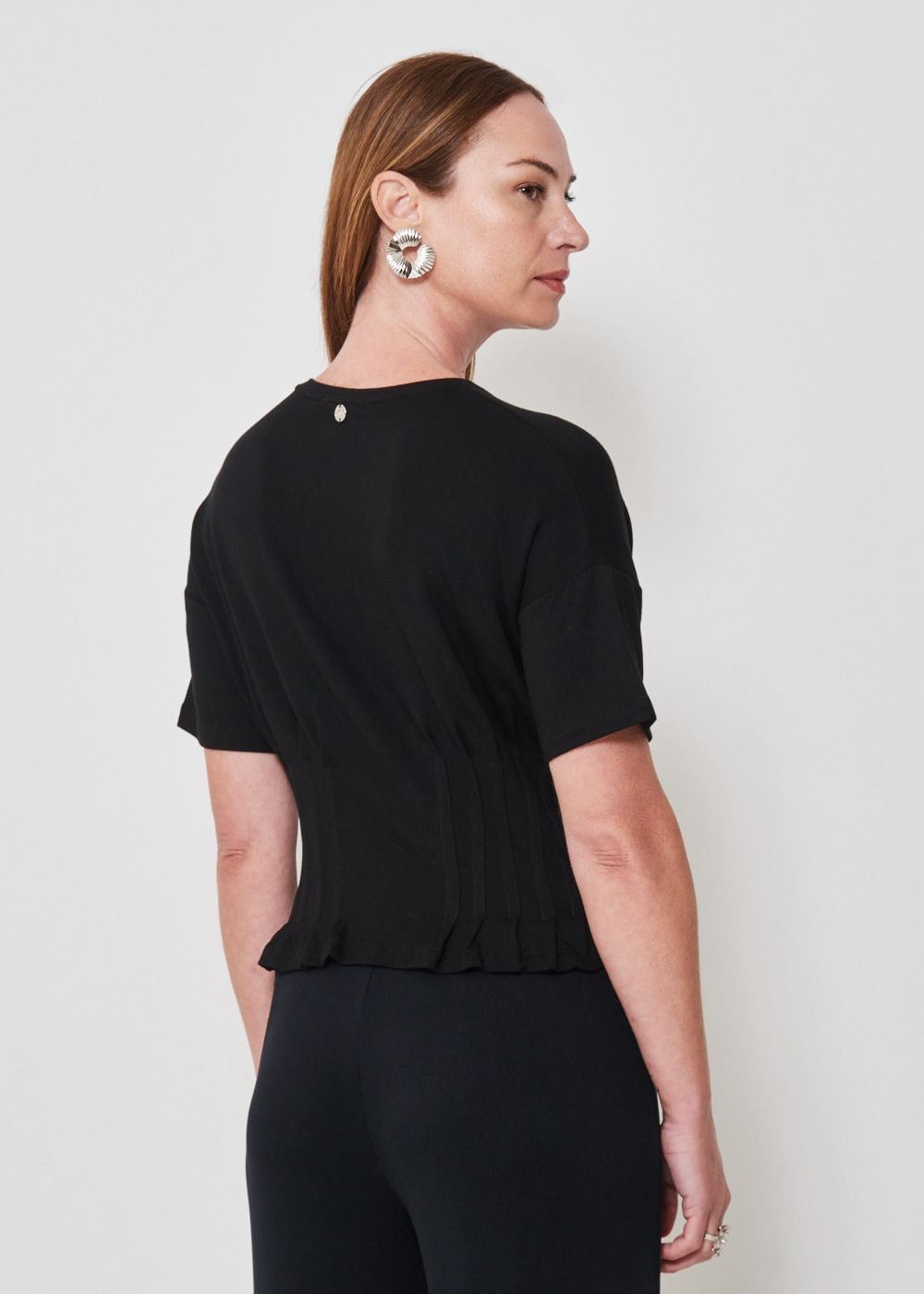 67.40.3505PTO BLUSA M/C MALHA COM PREGAS
