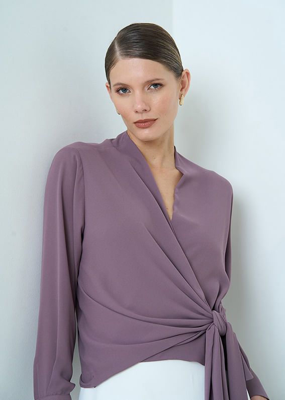 56.40.3502BER BLUSA CACHE COUER AMARRAÇÃO LATERAL