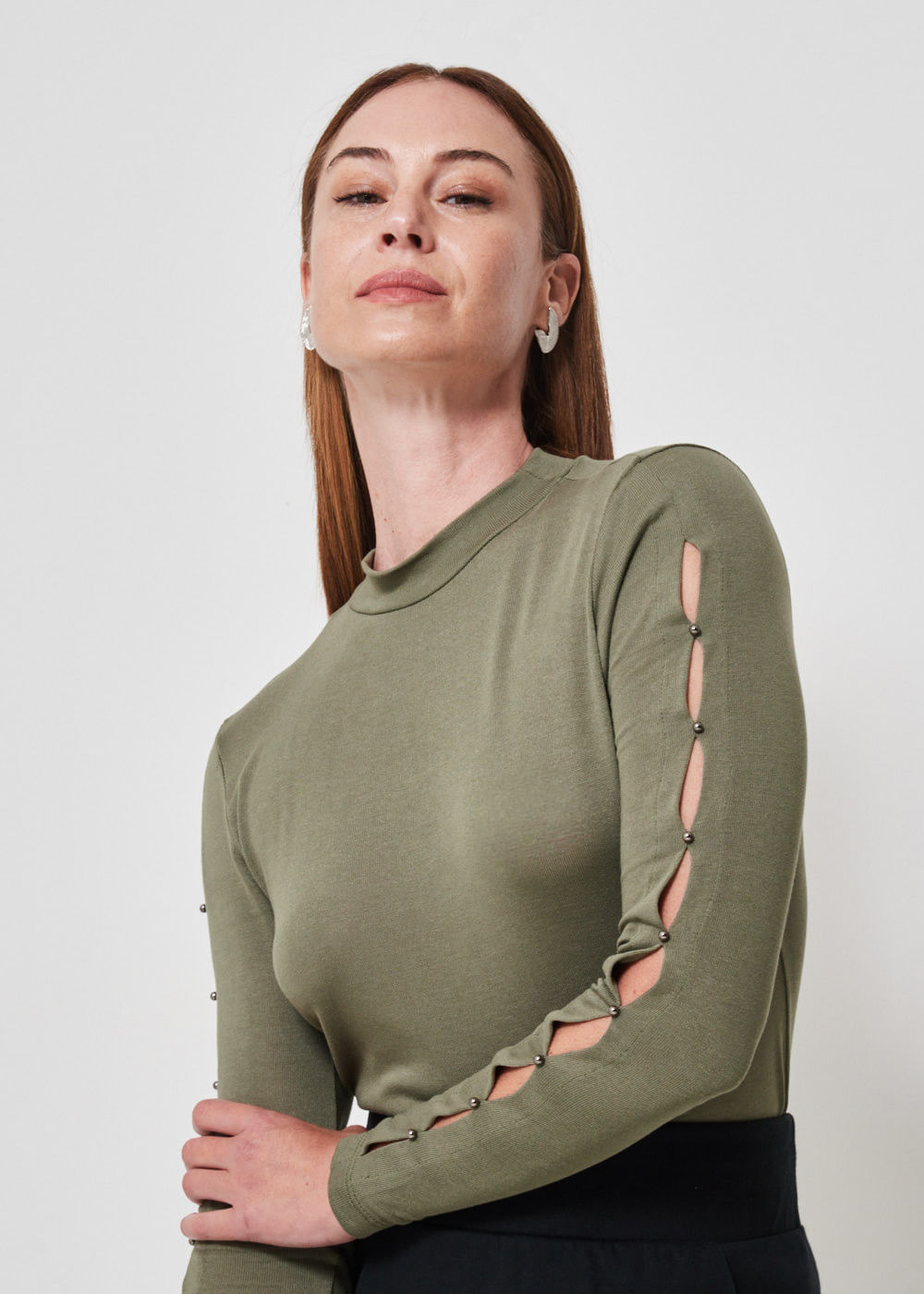 66.40.3502OLI BLUSA  M/L RECORTES VAZADO