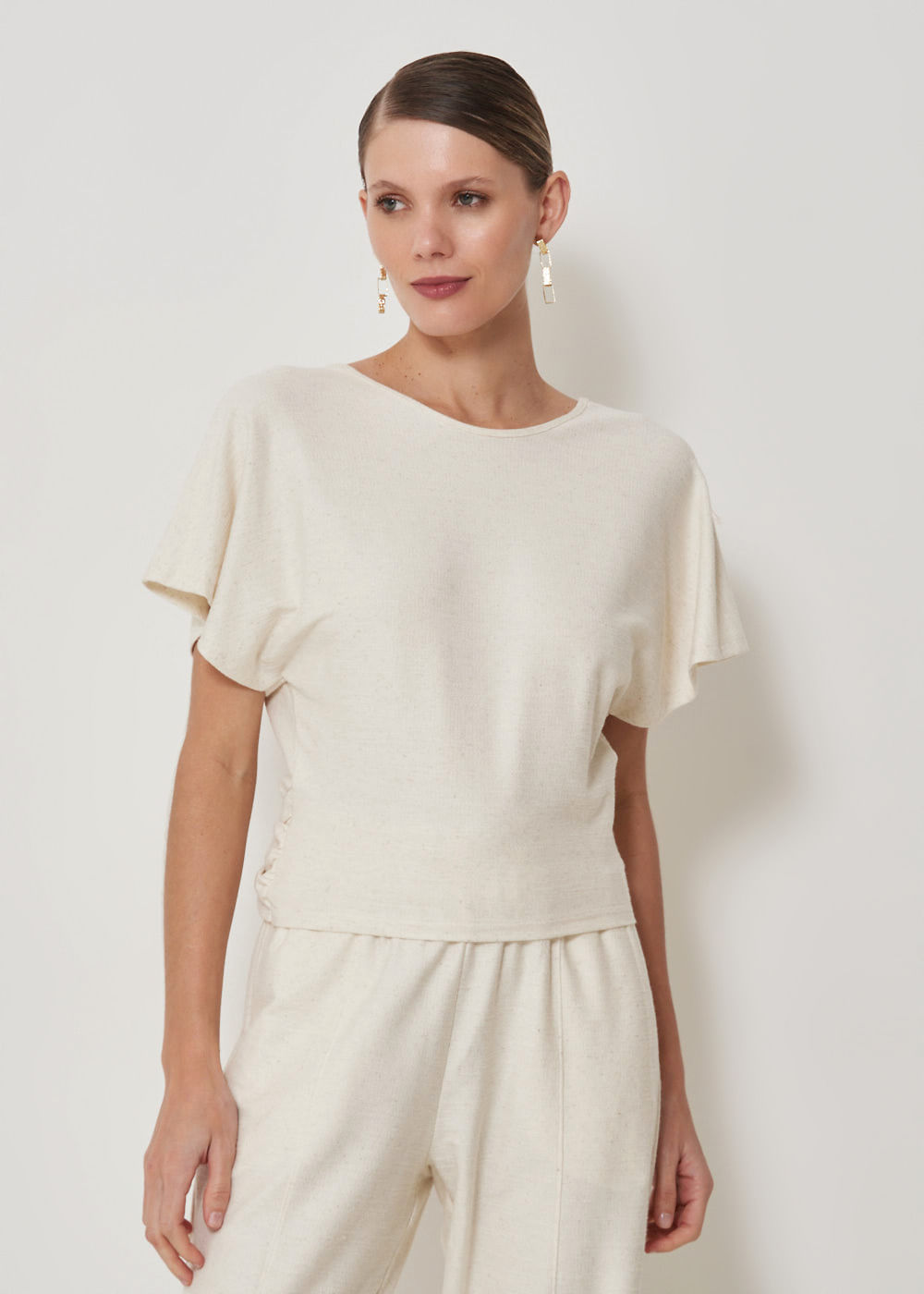 67.40.3511CRU BLUSA MALHA M/C DECOTE COSTAS