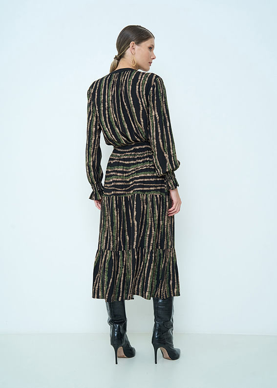 53.23.3501EST VESTIDO MIDI M/L ESTAMPA CIRCLES COLORS