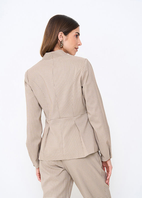21.30.3510CHO BLAZER ALFAIATARIA XADREZ PIED POULE