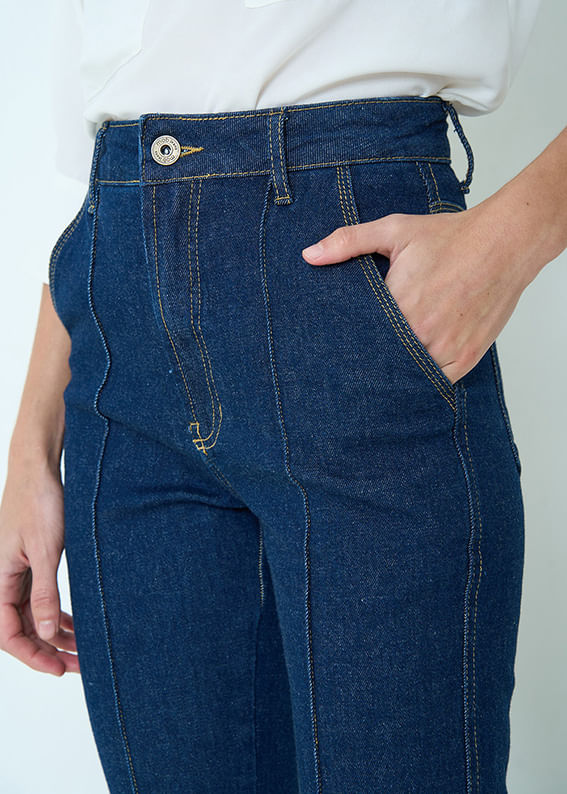 12.22.3501AMA CALÇA  FLARE JEANS PESPONTO TRIPLO
