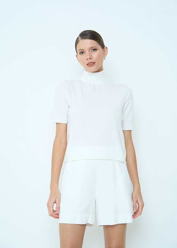 47.40.3505OFW BLUSA DE TRICOT LIGHT M/C GOLA ALTA