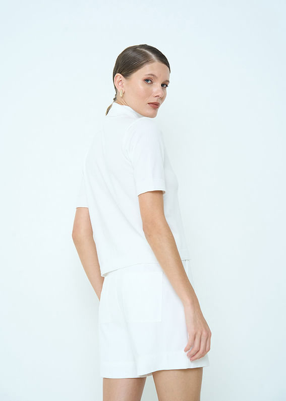 47.40.3505OFW BLUSA DE TRICOT LIGHT M/C GOLA ALTA