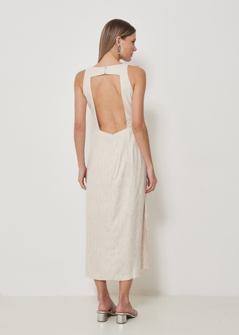 53.11.3503ARE VESTIDO MIDI  FENDAS LATERAIS