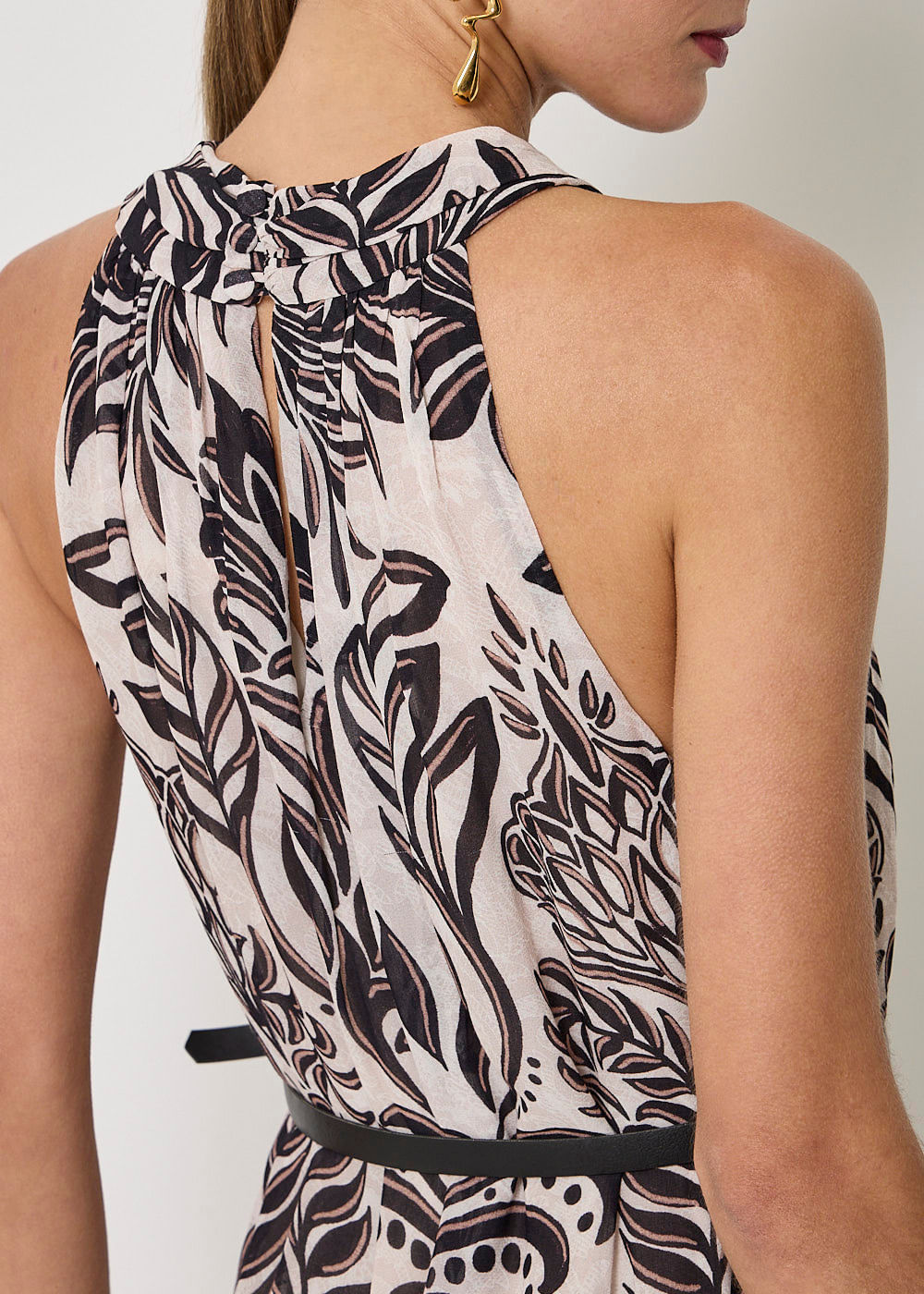 53.50.3514HAI VESTIDO LONGUETE ESTAMPA LIGHT LEAVES