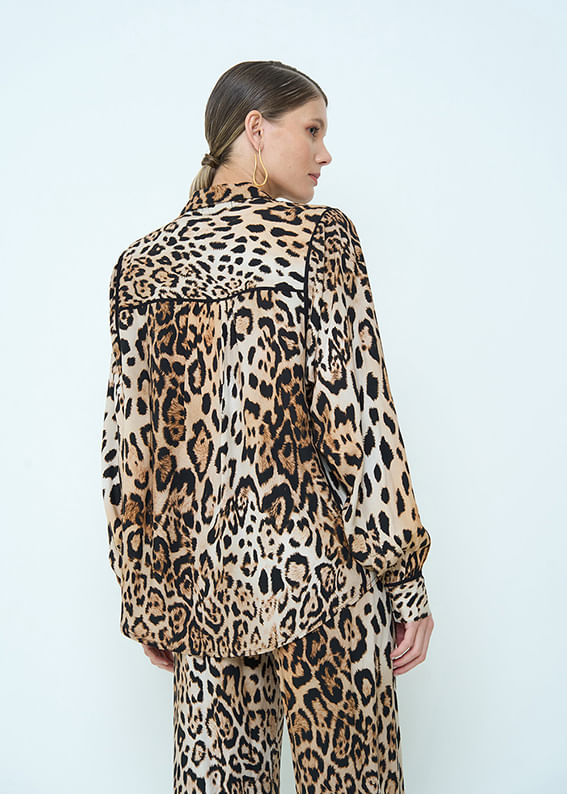 55.20.3502EST CAMISA M/L DETALHADA ESTAMPA SAVAGE ANIMAL