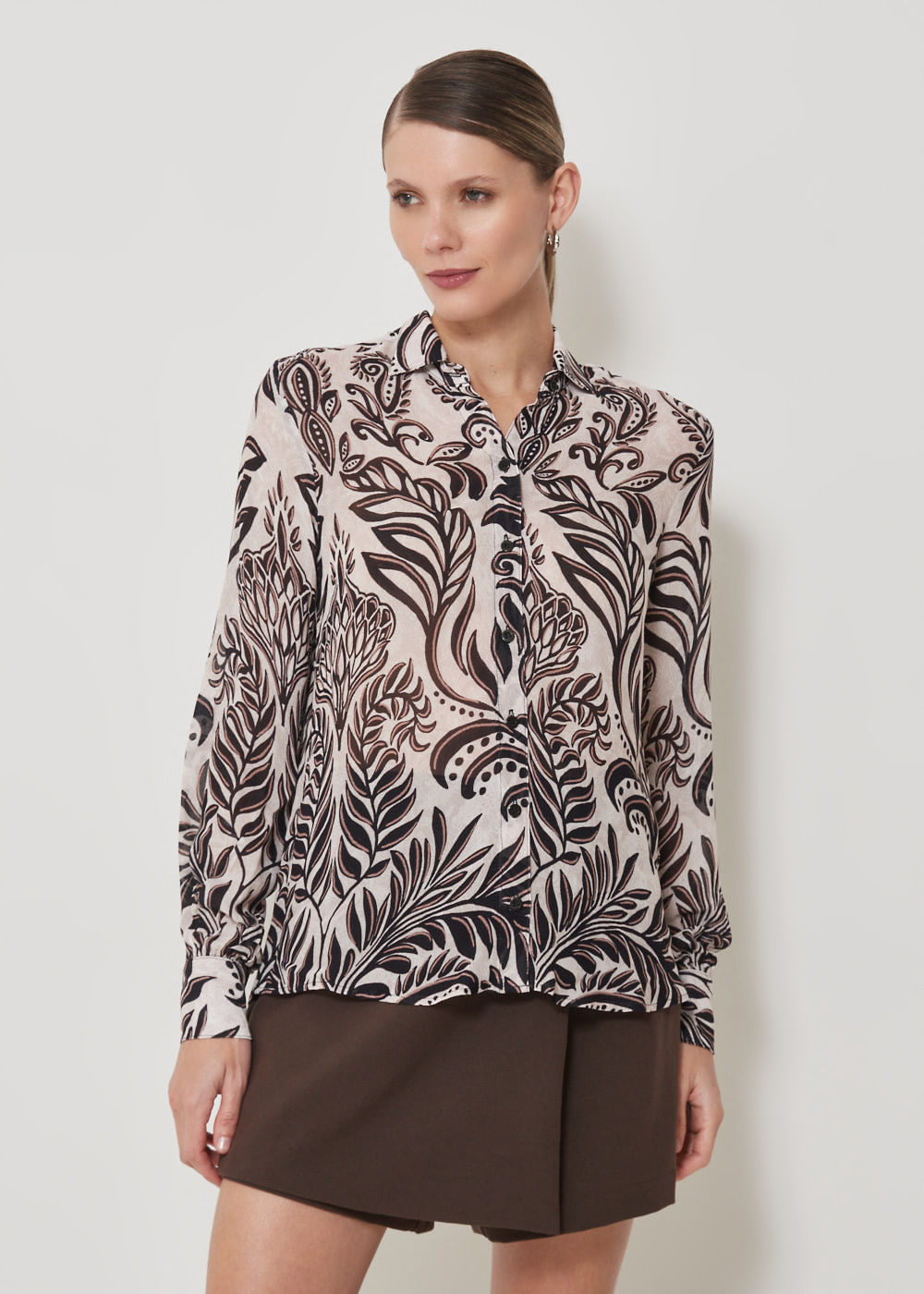 55.20.3506HAI CAMISA M/L ESTAMPA LIGHT LEAVES