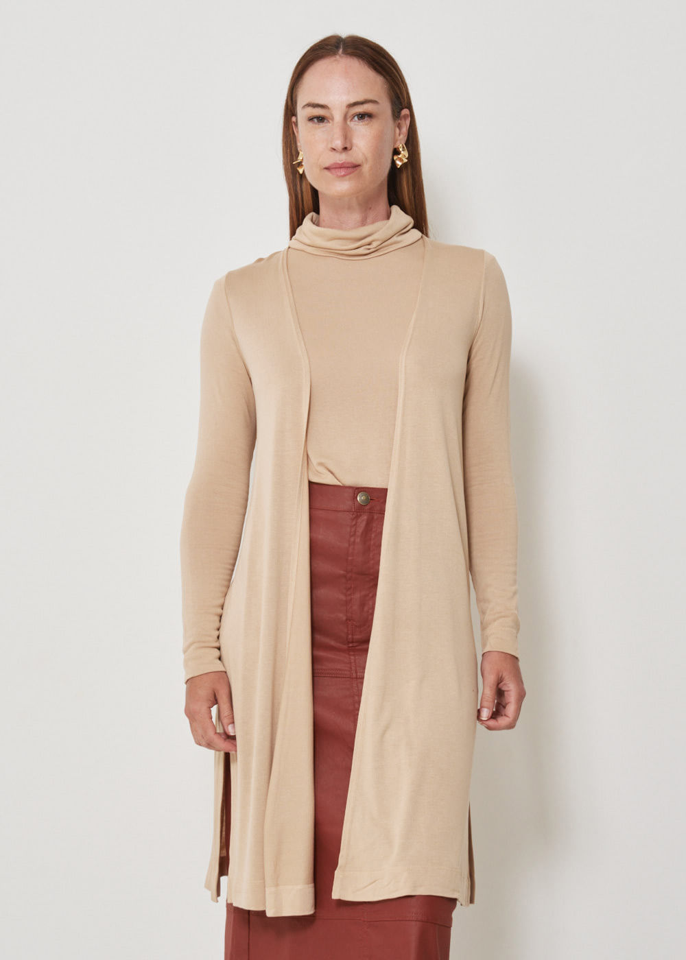 61.30.3502HAI CARDIGAN MALHA MANGA LONGA