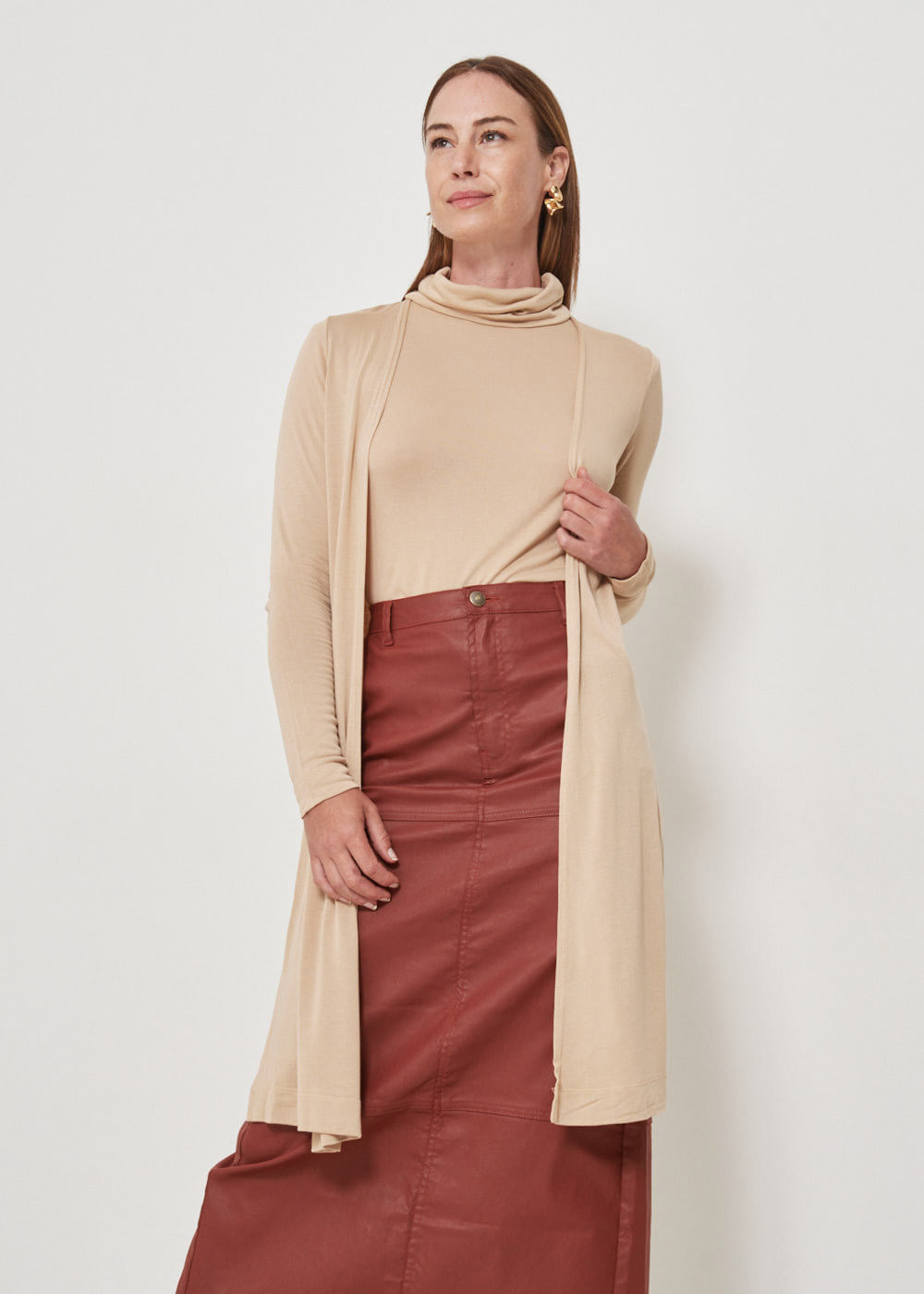 61.30.3502HAI CARDIGAN MALHA MANGA LONGA