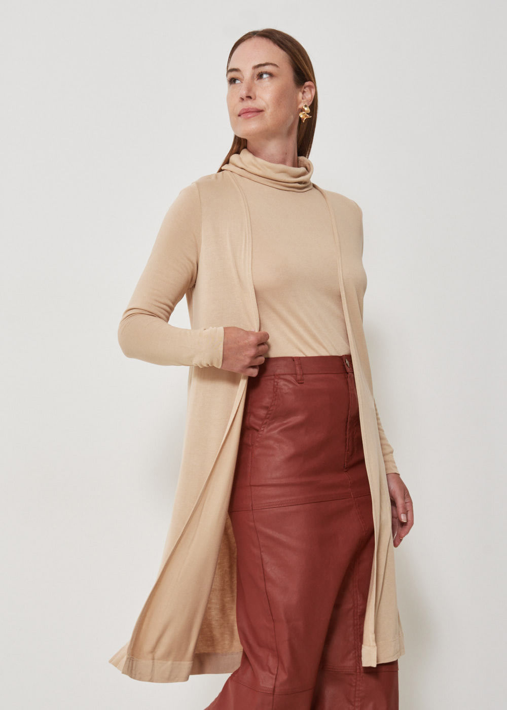 61.30.3502HAI CARDIGAN MALHA MANGA LONGA