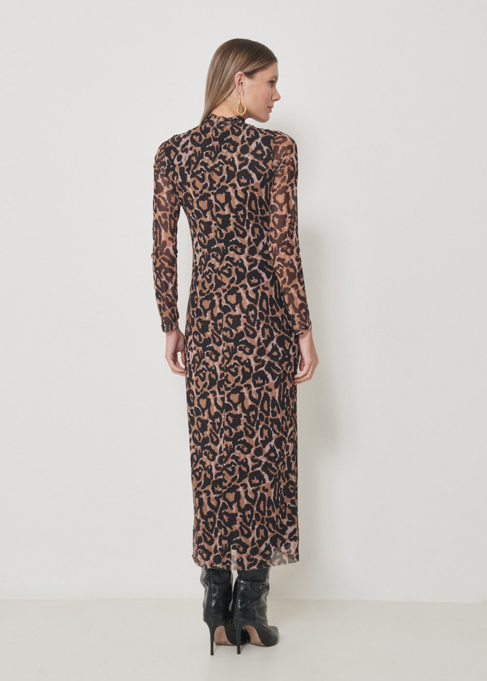 63.23.3501EST VESTIDO MIDI DE TULE ESTAMPA WILD ANIMAL PRINT