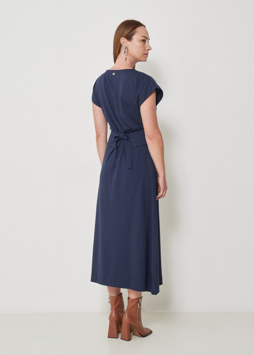 63.40.3503MAR VESTIDO LONGO MALHA COM CINTO