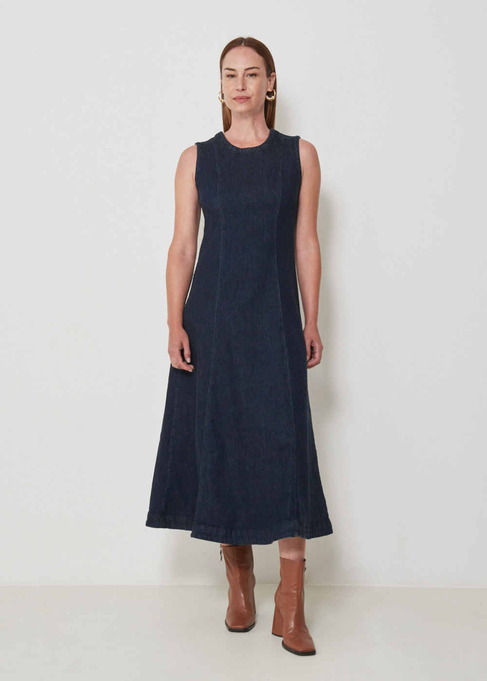 13.40.3501AMA VESTIDO JEANS LONGO NESGAS