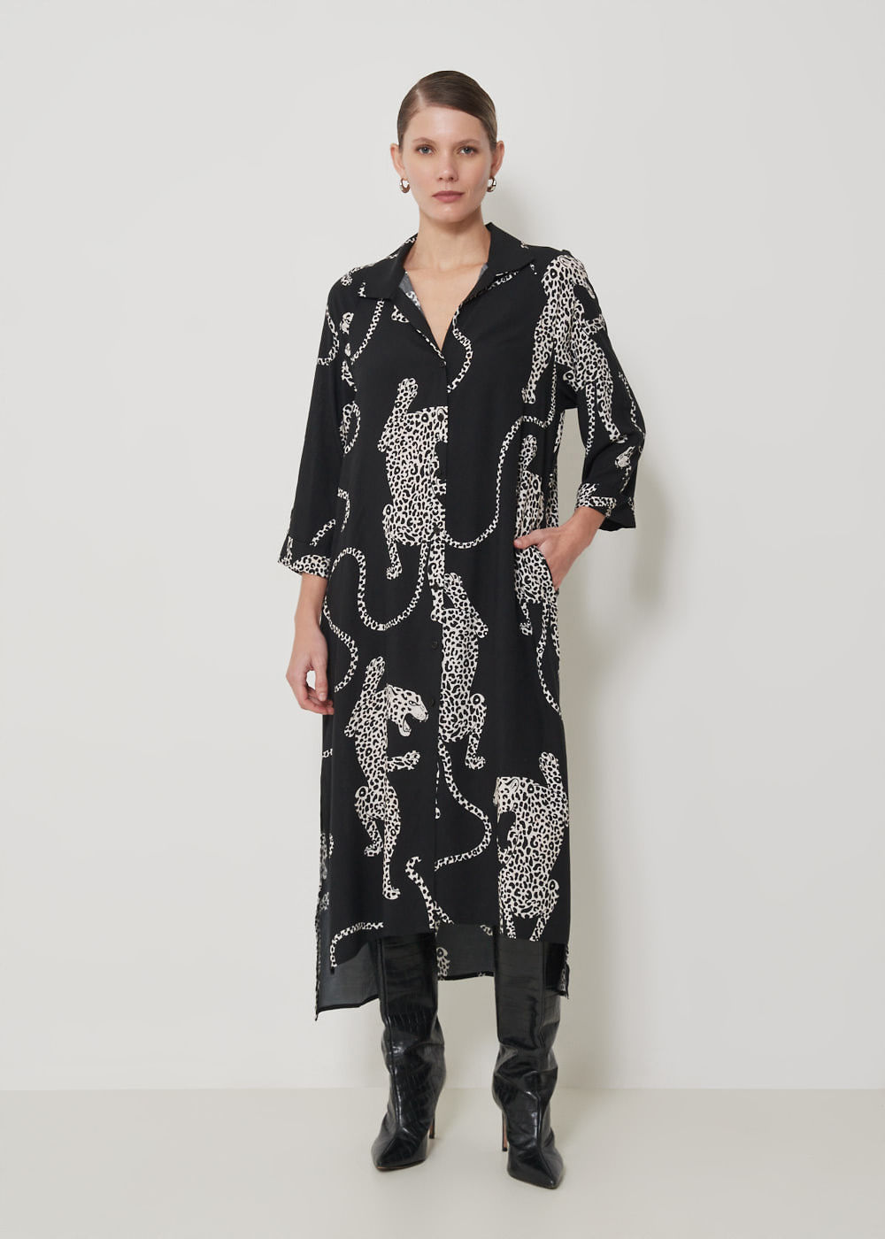 53.20.3503EST CHEMISE ALONGADO ESTAMPA  WILD JAGUAR