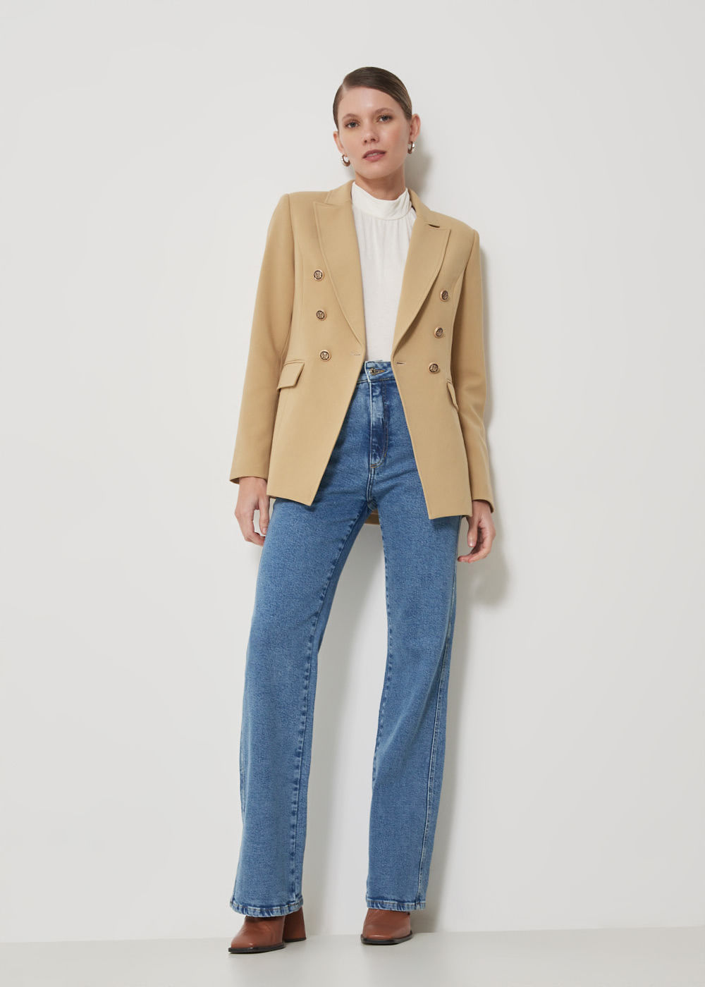 12.25.3501DEL CALÇA JEANS WIDE LEG