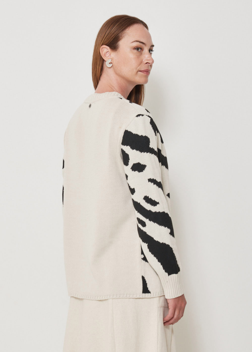 41.40.3501ARE CARDIGAN JACQUARD TRICOT ZEBRADO