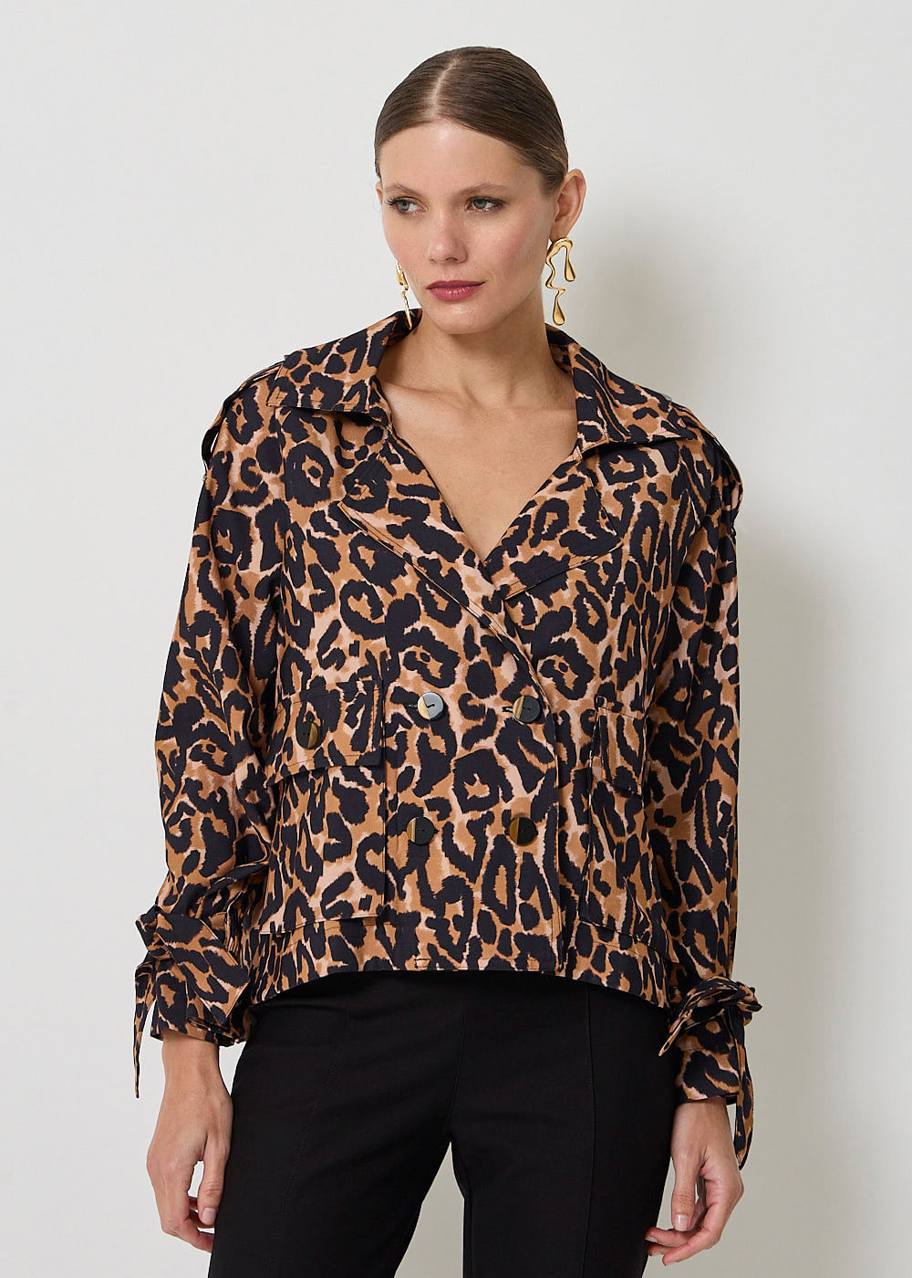 51.30.3505EST CASACO LEVE ESTAMPA WILD ANIMAL PRINT