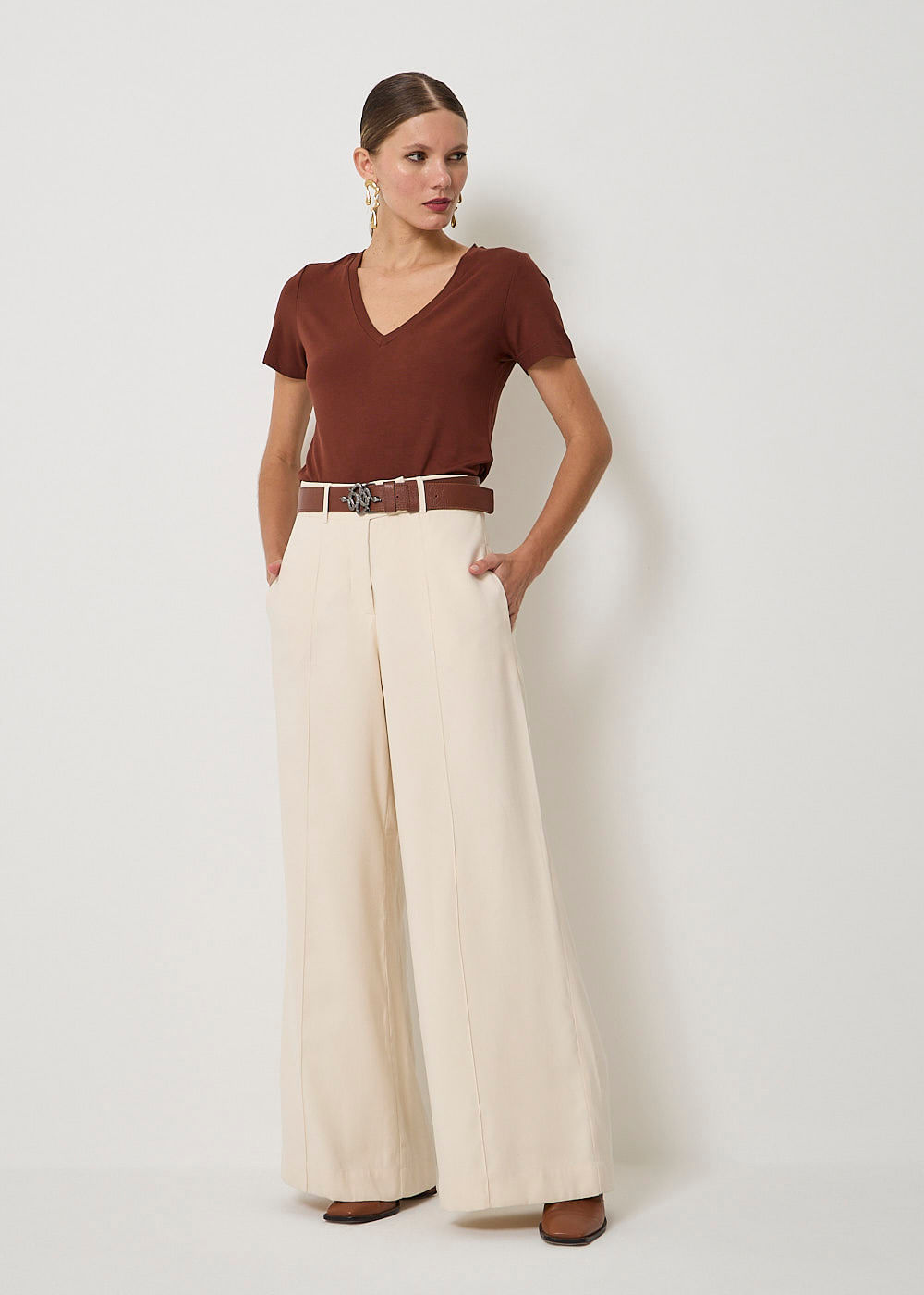 22.23.3504BRL CALÇA PANTALONA ALFAIATARIA COM NERVURAS