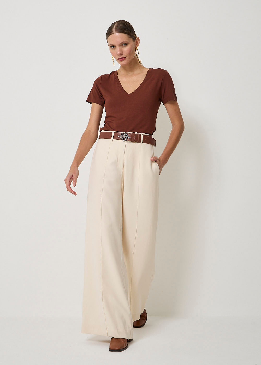 22.23.3504BRL CALÇA PANTALONA ALFAIATARIA COM NERVURAS